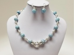 Exclusive 925 Sterling Silver and Natural Stone Set for Women